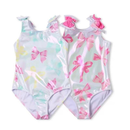 bow girls swimsuit