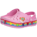 crocs rainbow hearts