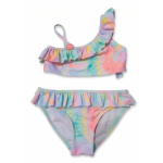tie dye one shoulder bikini