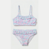 multi-colored floral bikini