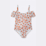 orange flowers swimsuit