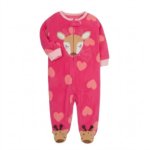 pink fleece footie jumpsuit